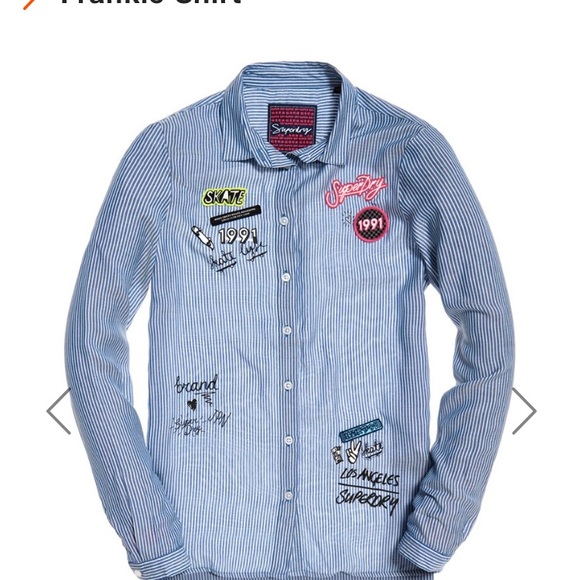 NWT Quirky blue and white strip shirt - Picture 13 of 15